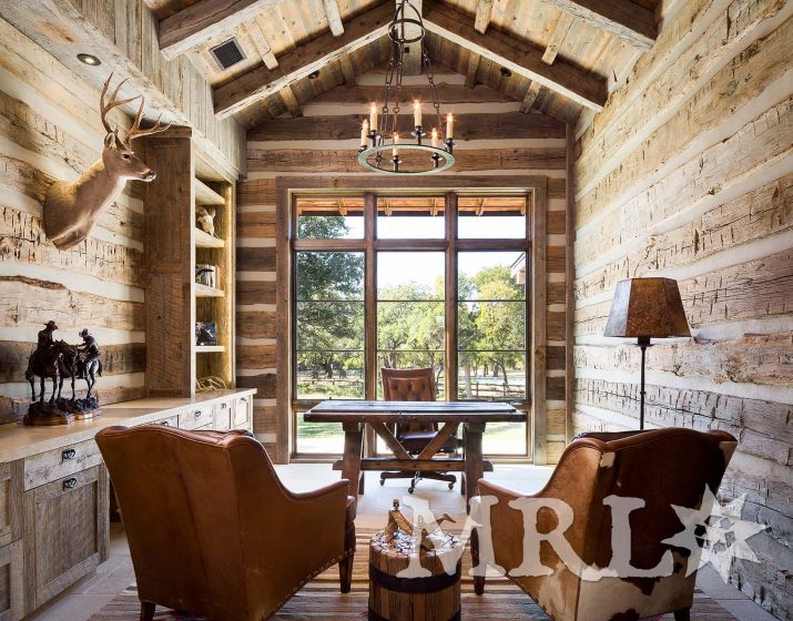 A photo of our antique barnboard, vintage rafter stock, corral board, and century-old hand-hewn beams that make up everything from the timber package and siding to the cabinetry and doors in the Glensprings Ranch project.